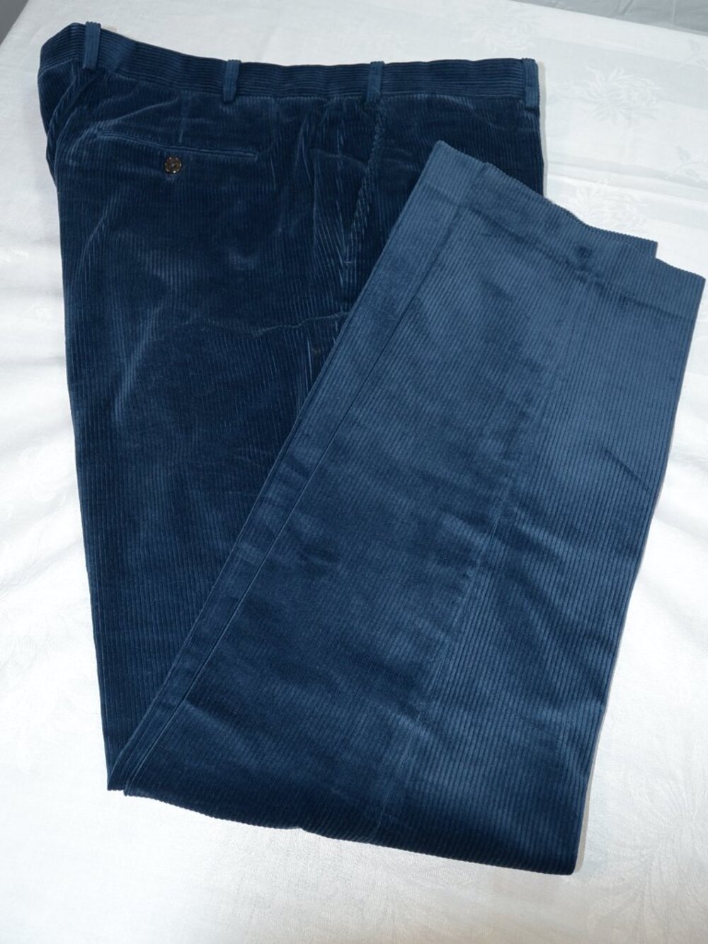 Todd Snyder Duca Visconti Corduroy Trousers -- Blue Sutton Fit -- 38x32
